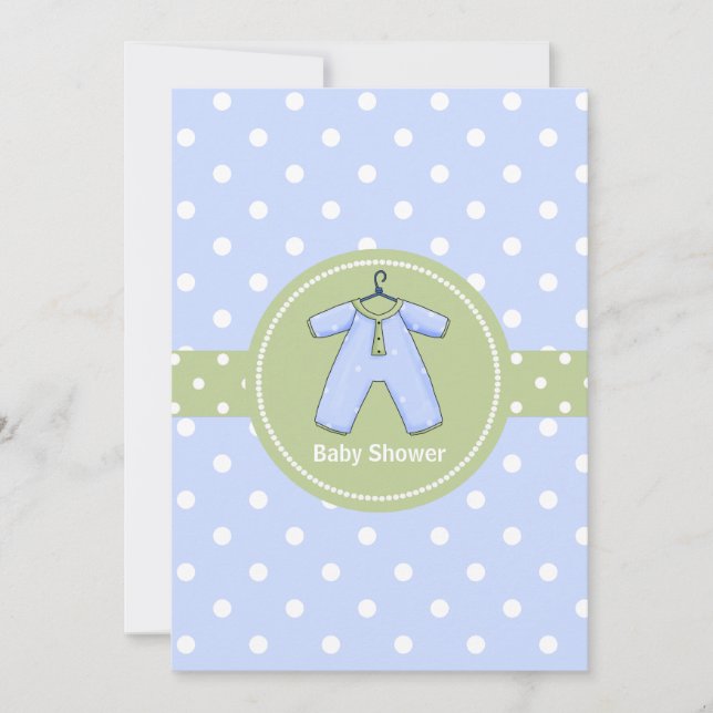 Snyggt Polka Dot Couple's Baby Shower-inbjudan Inbjudningar (Framsida)