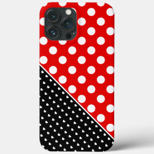 Snyggt Polka dots Red, Black and White
