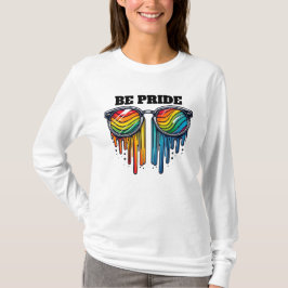 Snyggt Pride Eyeglasses med HGBTQ+ Rainbow Färg T Shirt