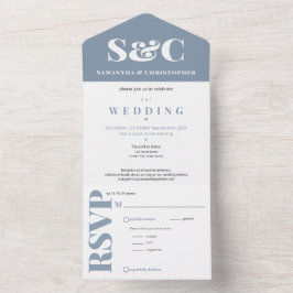Snyggt - prisvärd Ampersand Monogram Blue Bröllop