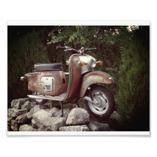 Snyggt Professionell av Old Scooter Kodak Fototryck