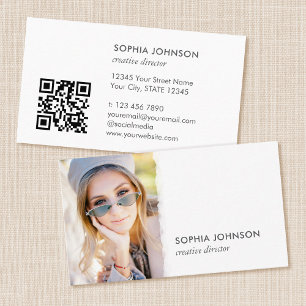 Snyggt Professionell Foto QR-kodChic Visitkort