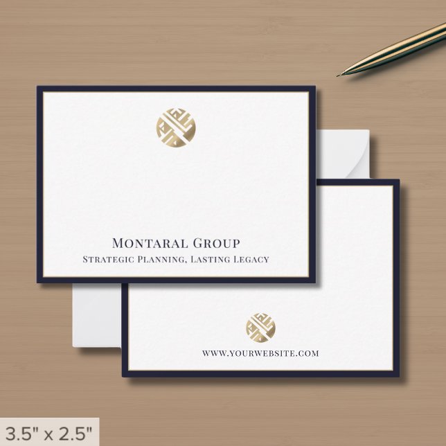 Snyggt Professionell Guld Logotyp Anteckningskort (Skapare uppladdad)