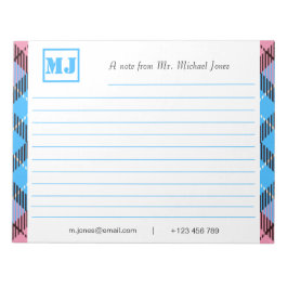 Snyggt Professionell Monogram-skript, tonad Anteckningsblock