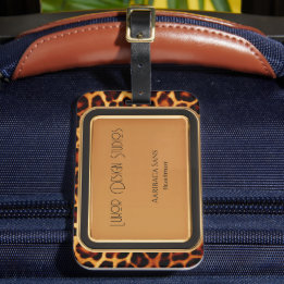 Snyggt Professionell Primär instinkt leopard Skriv Bagagebricka