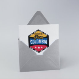 Snyggt Proud att vara från Colombia Vykort