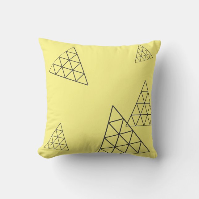Snyggt Pyramid Triangle Geometry Pastel Kudde (Framsida)