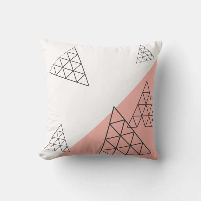 Snyggt Pyramid Triangle Geometry Pastel Kudde (Framsida)