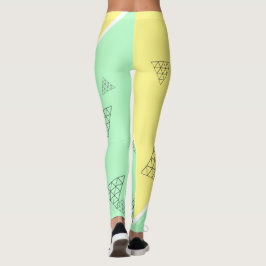 Snyggt Pyramid Triangle Geometry Pastel Leggings