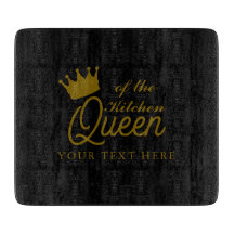Snyggt Queen of the Kitchen Glass Chef's Board