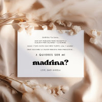 Snyggt Quieres ser mi madrina Godmoder Card