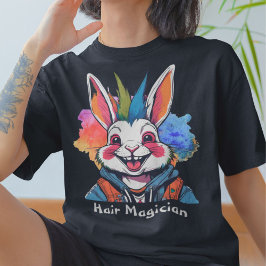 Snyggt Rabbit Gifts for Hairdresser Hair Stylist T Shirt