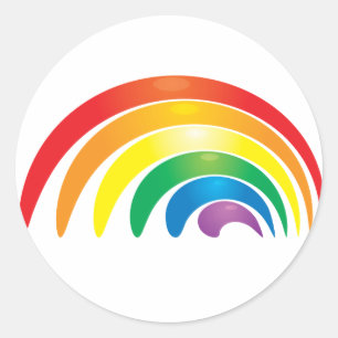 Snyggt Rainbow Runt Klistermärke