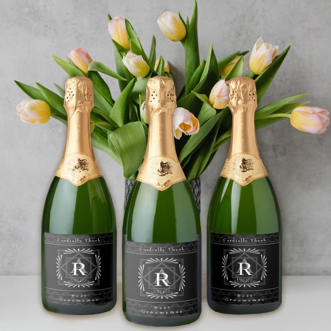 Snyggt Ram Black Monogram (Modern stylish Monogram Design. )