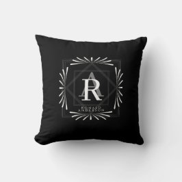 Snyggt Ram Black Monogram Kudde