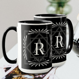Snyggt Ram Black Monogram Mugg