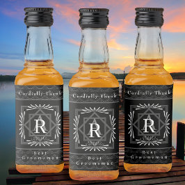 Snyggt Ram Black Monogram Spritflaskor Etikett