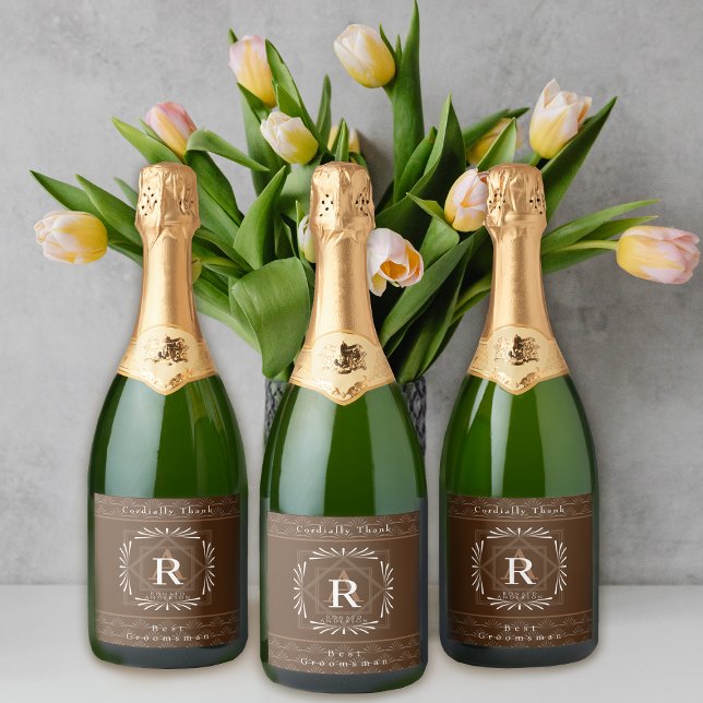 Snyggt Ram Brown Monogram (Modern stylish Monogram Design. )