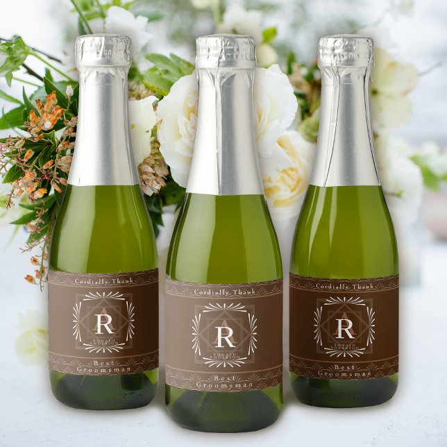 Snyggt Ram Brown Monogram (Modern stylish Monogram Design. )