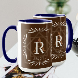 Snyggt Ram Brown Monogram Mugg