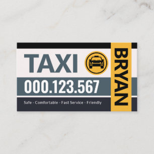 Snyggt Rand Lagrar Taxi Cab Visitkort