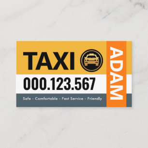 Snyggt Rand Lagrar Taxi Driving Visitkort