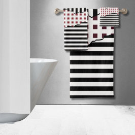 Snyggt Rand Net Black, White, Red Layout