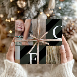 Snyggt Rand Photo Collage Helgdag Presentpapper