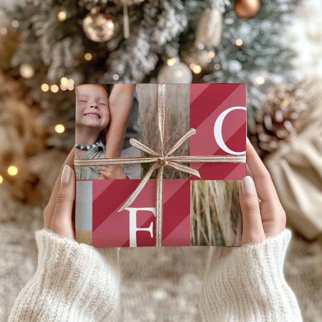 Snyggt Rand Photo Collage Helgdag Presentpapper (Skapare uppladdad)