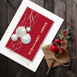 Snyggt Red and White God jul Vykort