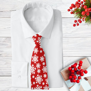 Snyggt Red and White Helgdag Snowflake Slips