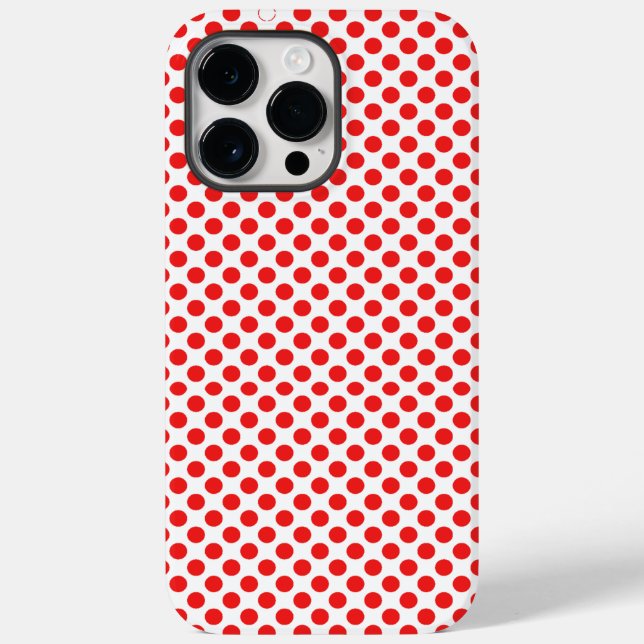 Snyggt Red and white Polka dots Classy mönster (Baksida)