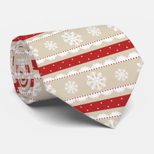Snyggt Red Beige White jul Snöflingor Slips