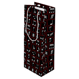 Snyggt Red Black and White Geometric Musik noter