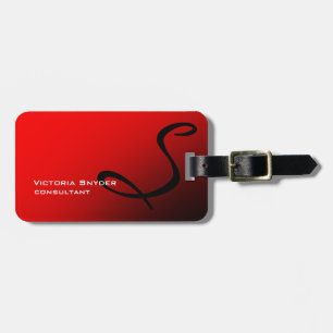 Snyggt Red Black Monogram-Professionell Bagagebricka