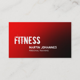Snyggt Red Black Personal Trainer Affärskort Visitkort