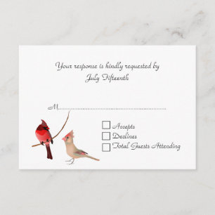 Snyggt Red Cardinals Bröllop OSA Card Kort
