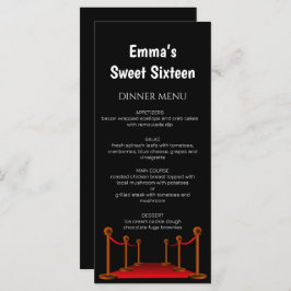 Snyggt Red Carpet Hollywood Sweet 16 Birthday Meny