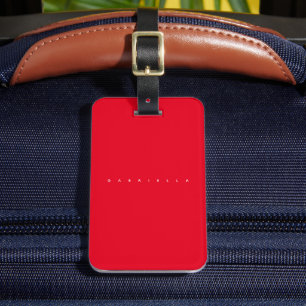 Snyggt Red Chic - minimalistisk fet Namn Bagagebricka