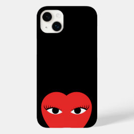Snyggt Red Cute Heart med Öga