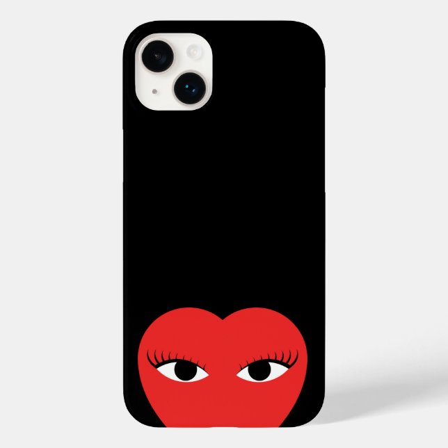 Snyggt Red Cute Heart med Öga (Baksida)