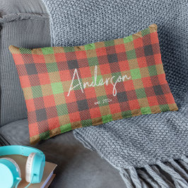 Snyggt Red & Grönt Bright Helgdag Färg Play Lumbarkudde