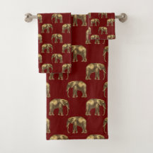 Snyggt Red Guld Elephants