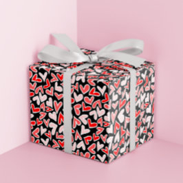 Snyggt Red Hearts Mönster valentines day Presentpapper