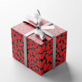 Snyggt Red Hearts Mönster valentines day Presentpapper