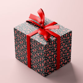 Snyggt Red Hearts Mönster valentines day Presentpapper