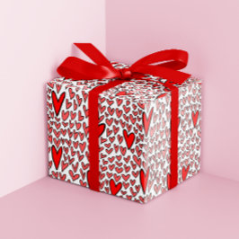 Snyggt Red Hearts Mönster Valentineser Presentpapper