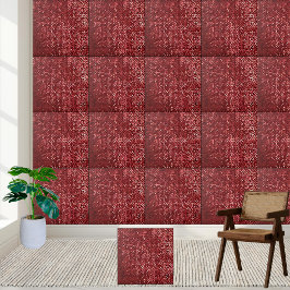 Snyggt Red Rosa White Black Golv Wall Mural Kakelplatta