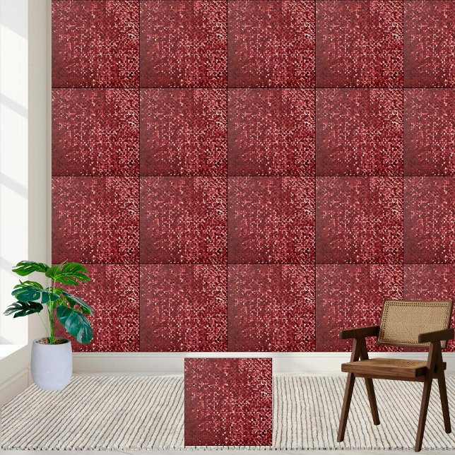 Snyggt Red Rosa White Black Golv Wall Mural Kakelplatta (Stylish Red Pink White Black Floor Wall Mural Ceramic Tile)
