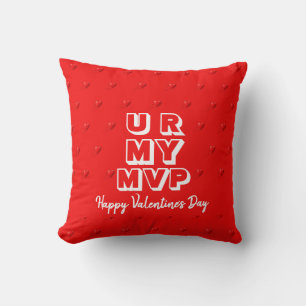 Snyggt Red U R MY MVP Valentines day Kudde